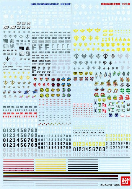 (P-Bandai) Gundam Decal DX 01 (One Year War)