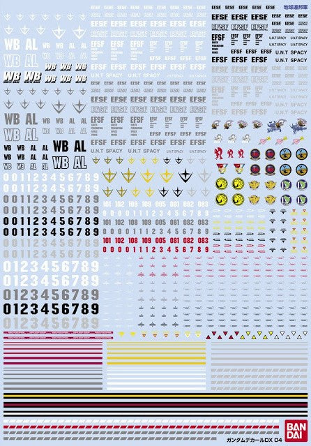 (P-Bandai) Gundam Decal DX 04 (One Year War - Earth Federation)