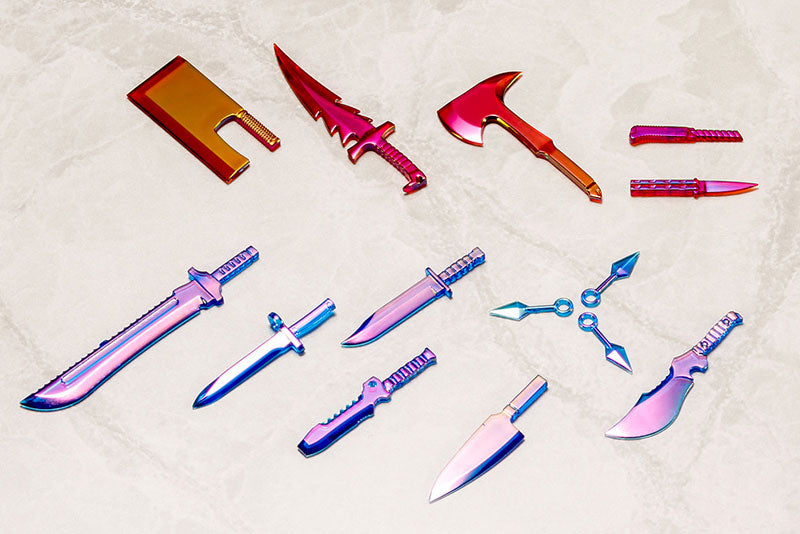 M.S.G Modeling Support Goods - Weapon Unit 34EX Knife Set Special Edition Polarization Red & Blue