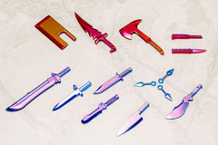 M.S.G Modeling Support Goods - Weapon Unit 34EX Knife Set Special Edition Polarization Red & Blue